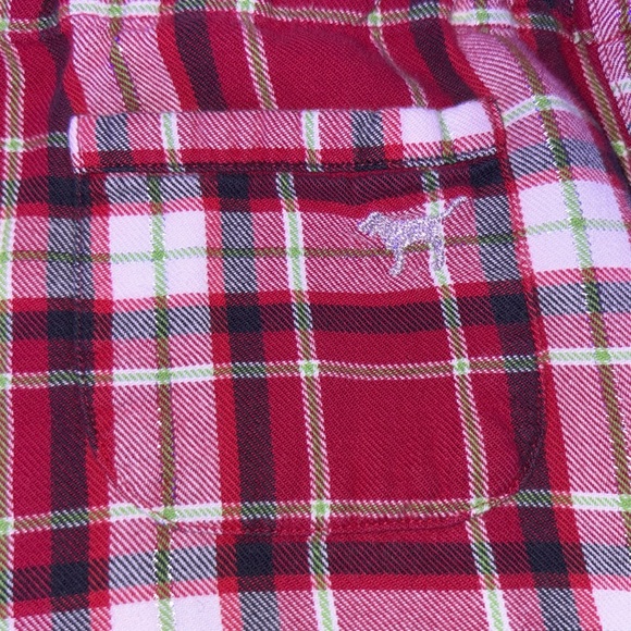 HTF PINK VICTORIAS SECRET RED PLAID FLANNEL PANTS - Picture 5 of 12